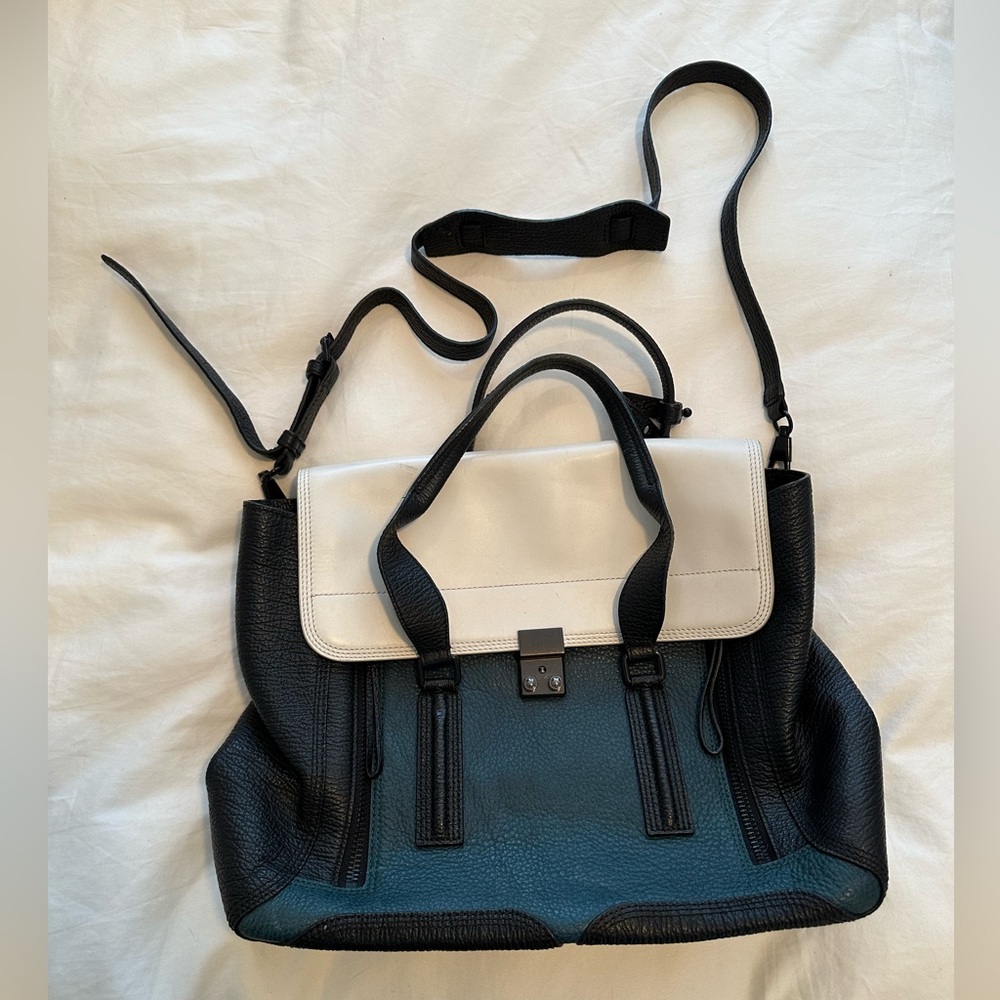 3.1 Phillip Lim Black and White Leather Bag